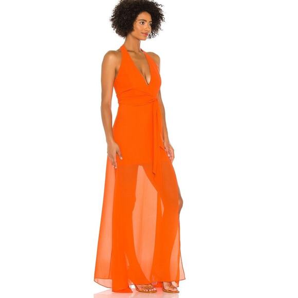 NBD Victoria Gown in Tangerine NWT Size Small - Picture 2 of 3